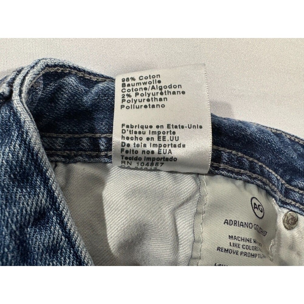 AG Adriano Goldschmied Light Wash Jeans Mens Modern Slim Straight Sz 31 USA - Picture 11 of 14